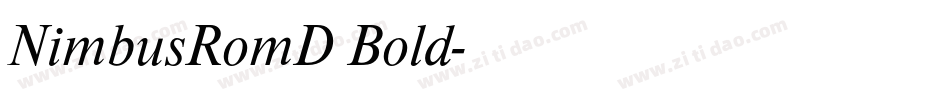 NimbusRomD Bold字体转换